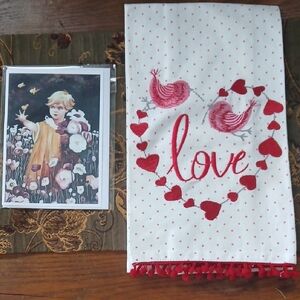 Nicole Miller Cream Towel with Pink Polka Dots